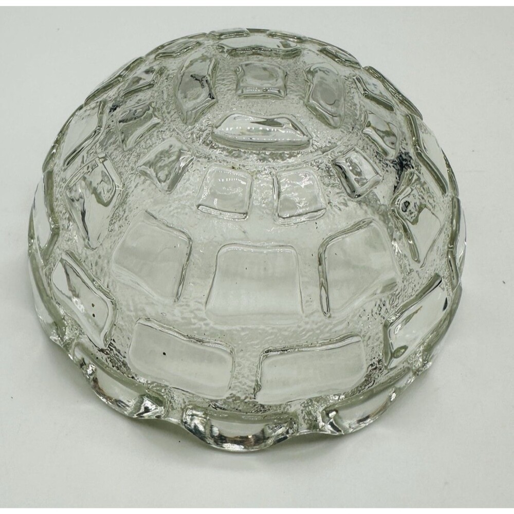 Anchor Hocking Turtle Covered Trinket Box Clear Glass Dish Jewelry Vintage USA - Picture 13 of 16